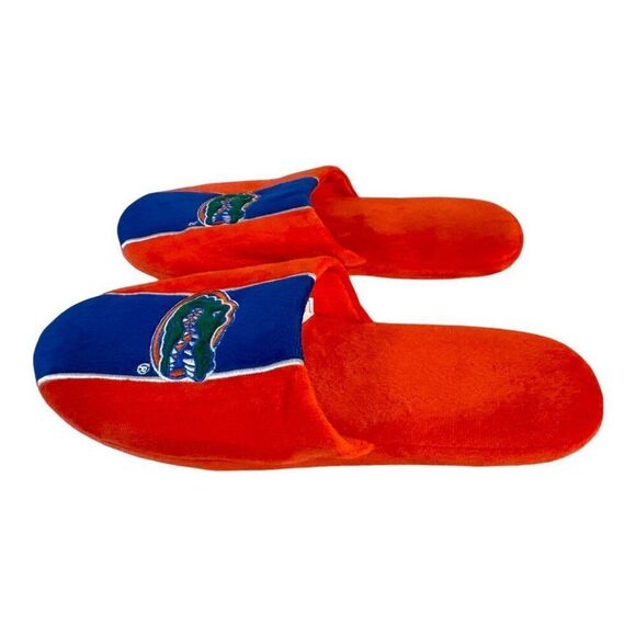 University of Florida Gators Mens Fuzzy Slippers L (11-12) FOCO Orange & Blue UF - Picture 3 of 8